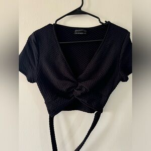 Urban outfitters cross tie crop top